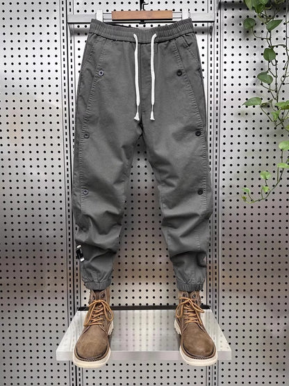 American Sle Workwear Pants Men's Trendy Brand Cuffed Harem Pants Splice Function down Jaet Spring Autumn Thin Casual Pants