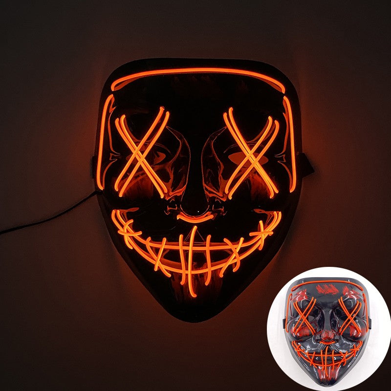 Wireless LED Purge Mask Halloween Horror Party Carnival Cosplay Costume Props Halloween Purge Masks 10 Colors LED Mask Men Women