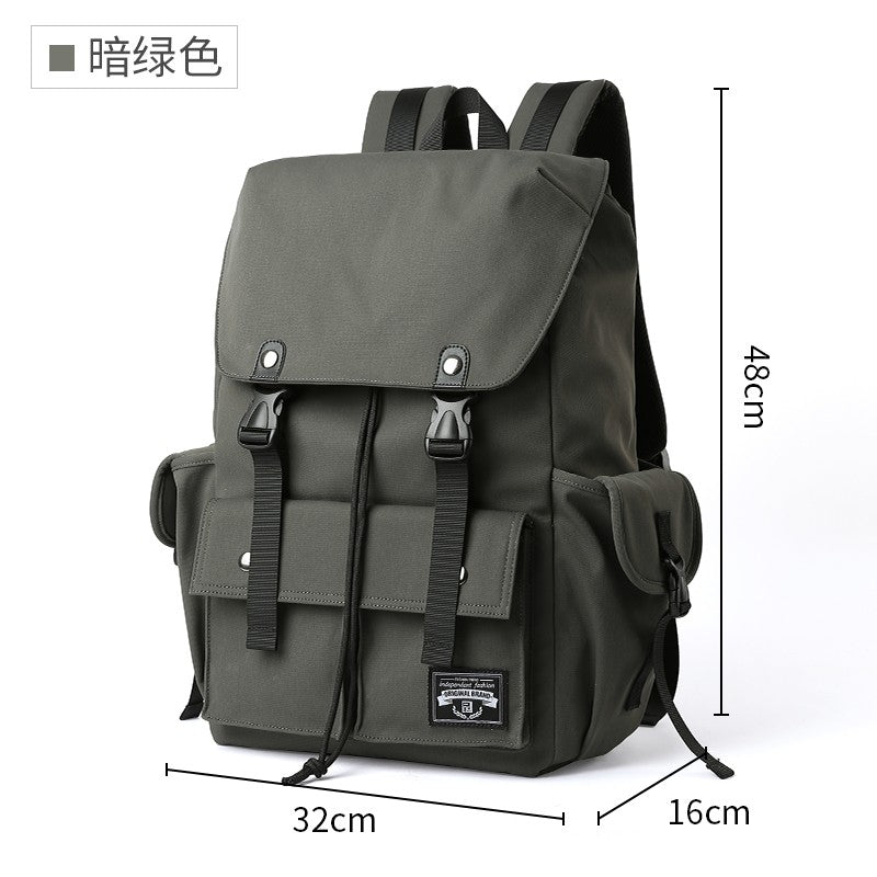 Mochila Masculina Impermeável de Grande Capacidade com Cordão para Homens Oxford Durável Viagem Faculdade Aluno Notebook Escola Livros