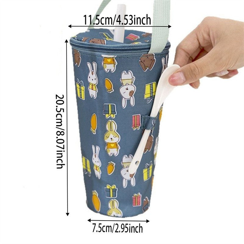 Baby Milk Bottle Insulation Bags Cartoon Portable Waterproof Feeding Bottle Thermal Bag Milk Warmer Cooler Stroller Hang Bags