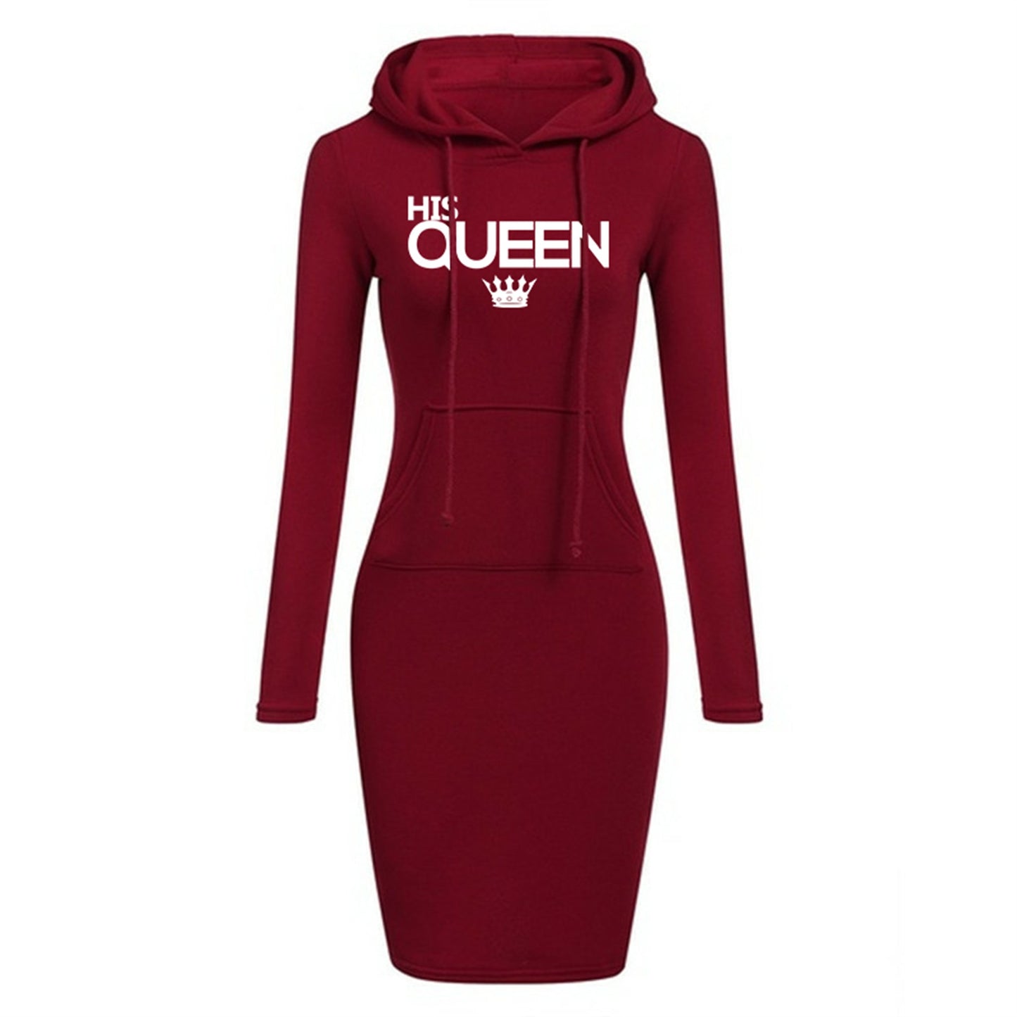 Daily Women's Dresses Simple Women's Dresses Hooded Athletic Casual Knee Dress Hoodie Pockets Slim Fit Hot Fashion