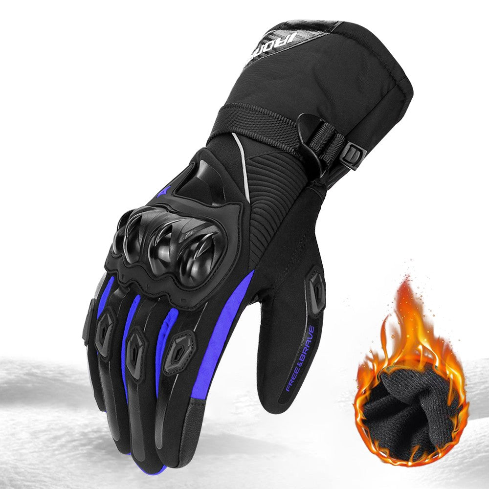 Luvas de Moto de Dedo Inteiro à Prova de Vento para Motoqueiros, Luvas de Moto Impermeáveis com Tela Sensível ao Toque, Luvas de Motocross de Inverno