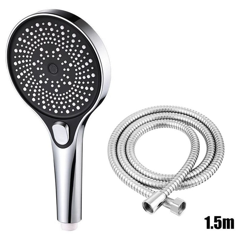 Chuveiro de tela grande com 3 modos de velocidade, acessórios portáteis para chuveiro, suprimentos de banheiro, kit completo de acessórios de chuveiro