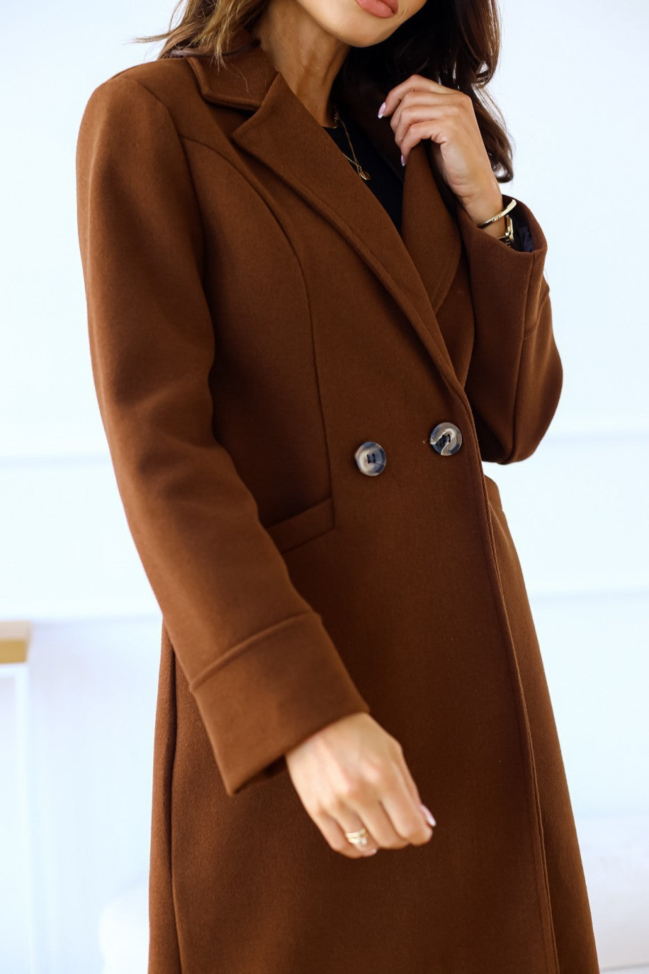Autumn and winter 2024 new women's long woolen coat Korean version of the loose temperament haute overcoat coat
