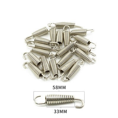 slip-on 2PC Universal Motorcycle Exhaust Spring Hooks Stainless Steel Exhaust Front Middle Link Pipe Rotatable Metal Springs