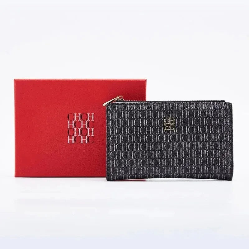 Printed Women's Long Wallet Luxury Brand Retro Classic PVC Material 2025 New Fashionable Simple Card Bag