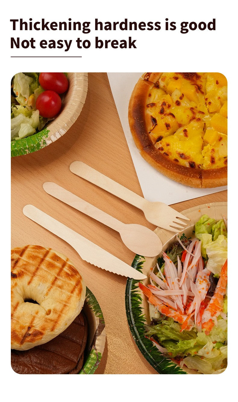 Conjunto Descartável de Talheres de Polpa com 20 Peças Biodegradáveis Inclui Tigela Prato Faca Garfo Colher para Casa Festa Piquenique Recipientes de Comida