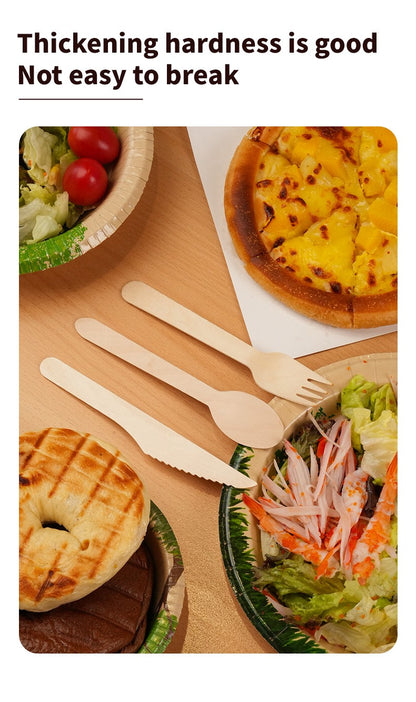 Conjunto Descartável de Talheres de Polpa com 20 Peças Biodegradáveis Inclui Tigela Prato Faca Garfo Colher para Casa Festa Piquenique Recipientes de Comida
