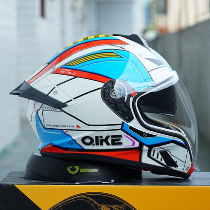 Capacete articulado para motociclistas, com dupla certificação 3C e DOT, e viseira dupla, importado da China