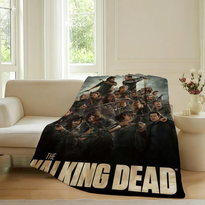 Horror movie T-The W-Walking D-Dead Blanket For Sofa Office Bed Plane Travel Sleep Read Relax Camping Soft And Warm