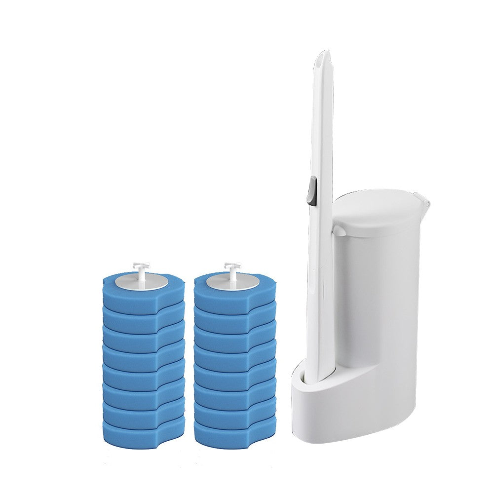 Wall-mounted Disposable Toilet Brush Cleaner with 8/16/24PCS Brush Head Bathroom Long Handle Cleaning Brush Toilet Accessories