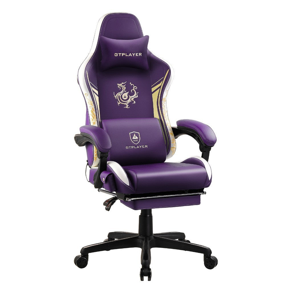 Cadeira Gamer GTPLAYER com Alto-falantes Bluetooth, Apoio para os Pés e Design Ergonômico, Cadeira de Escritório e para Videogame Série Dragão