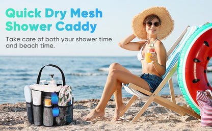 Transparent Mesh Cosmetic Tote Bag Beach Bathroom Shower Accessories Travel Portable Towel Toiletry Handbag Storage Organizer