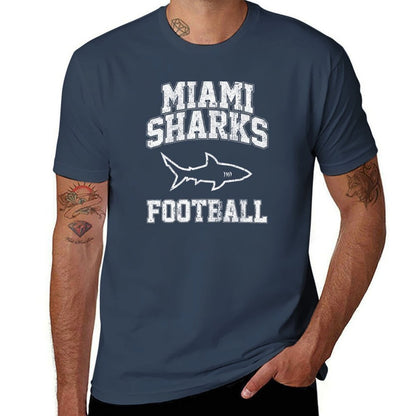 Miami Sharks Football T-Shirt t shirt man plain t shirts for man cotton funny t shirt personalised T-Shirt