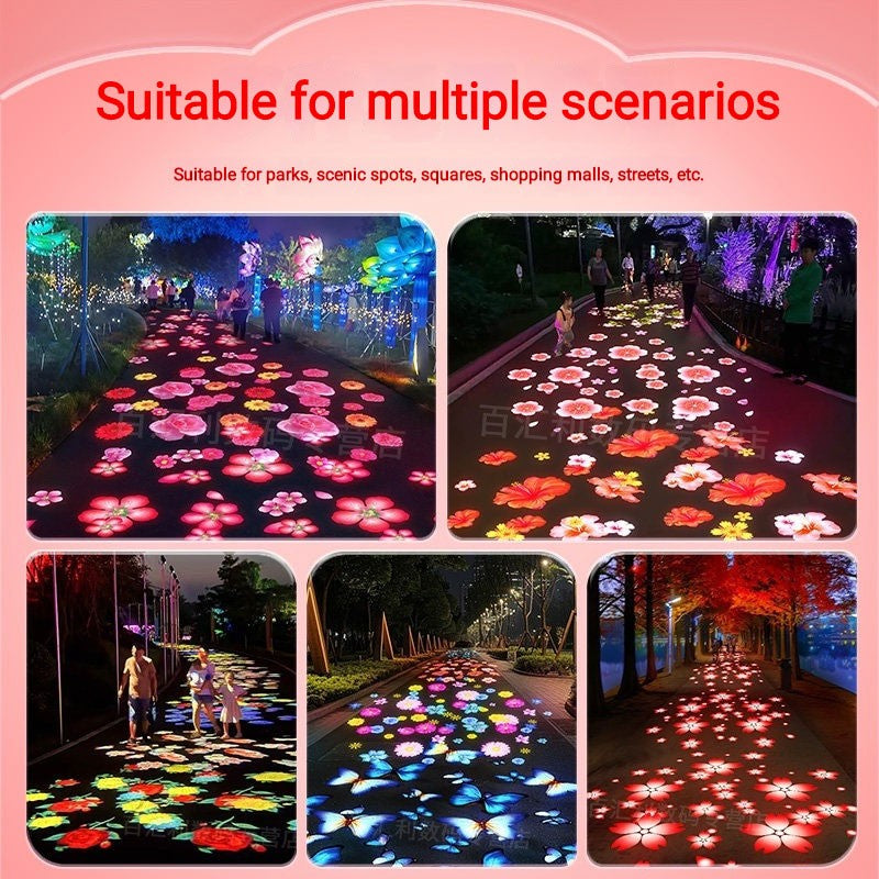 Outdoor Waterproof Custom Goldfish Cloud Pattern Dynamic Fish Light Creative Projection Lighting for Garden