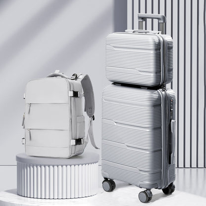 Travel Suitcase set 3 Piece Rolling Carry on Luggage Set Women Men Trolley Case Backpack Boarding Cabin Suitcase Wheels 20 24''