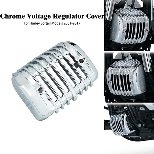 Capa Cromada da Carenagem do Regulador de Voltagem da Motocicleta para Harley Softail Fat Boy Breakout Custom FXS FXSB FLSTSB FXSTC FLSTC 2001-17