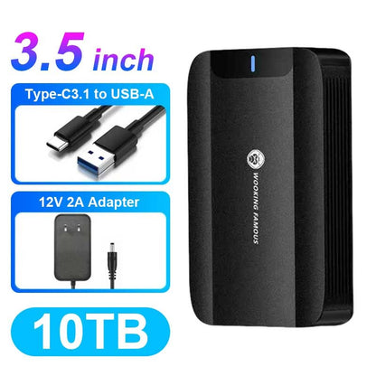 CoolFish HDD 3.5'' External Hard Disk 3TB/4TB/6TB/8TB/10TB/12TB TypeC Hard Drive External Storage Decives Hard Disks for PC/ Mac