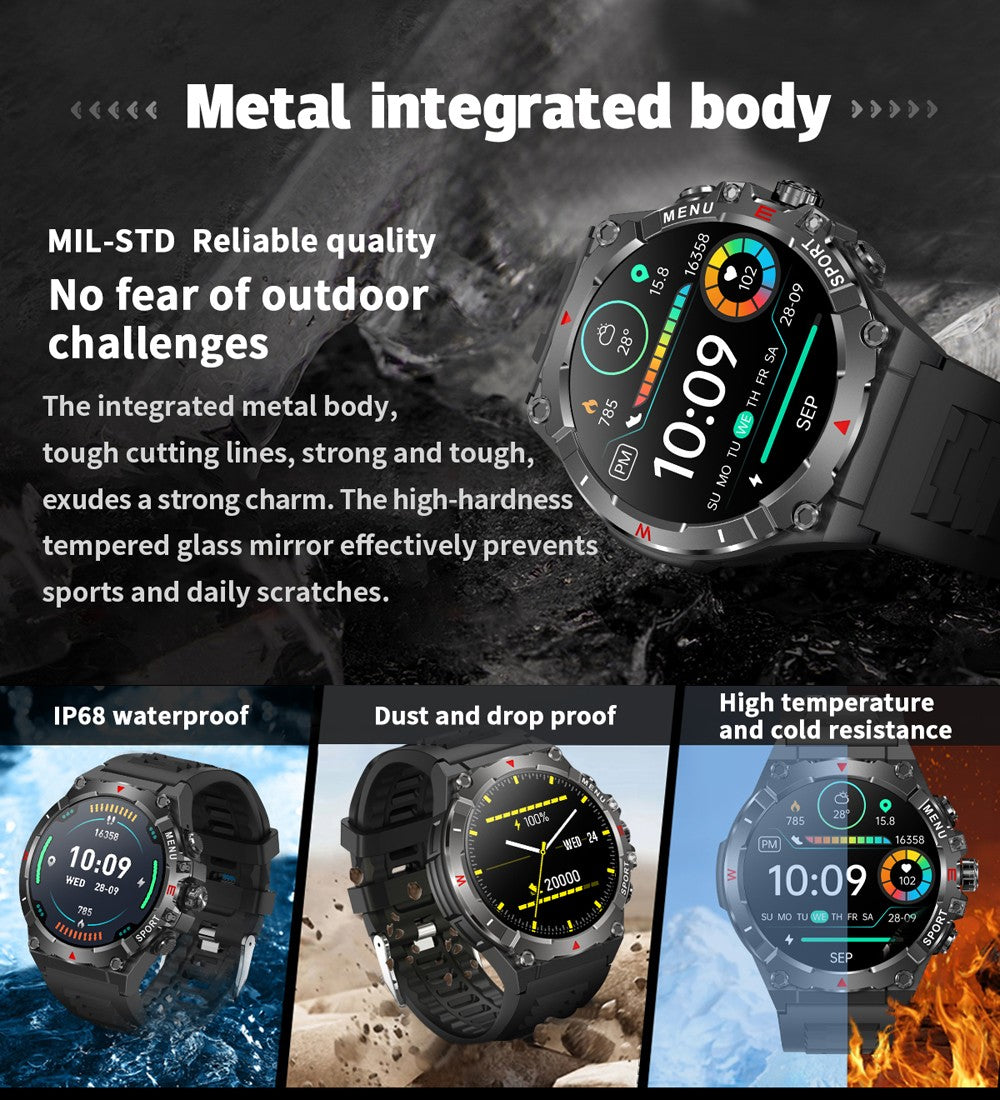 Smartwatch COLMI V76 GPS 2025 Tela AMOLED Ultra 1.43" Bússola e Altímetro Integrados Chamada Bluetooth Smart Watch Bateria 500mAh