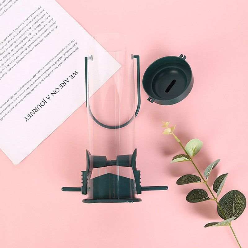 Alimentador de Pássaros Domésticos, Dispensador de Comida, Alimentador de Pássaros Pendurado ao Ar Livre com Múltiplos Buracos, Ferramenta de Alimentação Automática para Pássaros Pequenos, Suprimentos para Pássaros