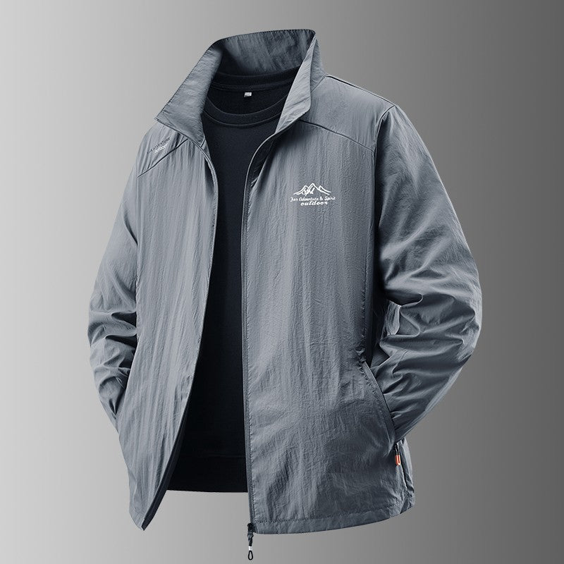 2025 Men's Summer Sun Protection Jacket Ultra-Light Thin Skin-Friendly Breathable UV Proof Fishing Ice Silk Sunscreen Coat