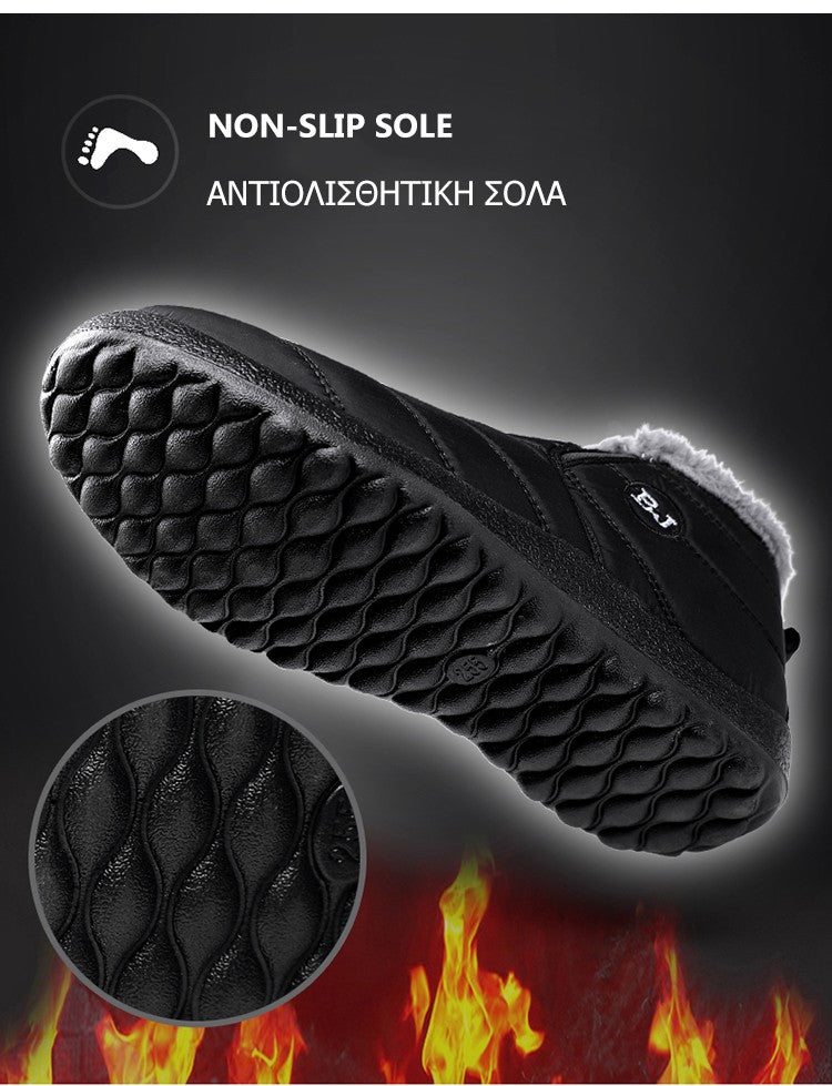Botas Masculinas de Neve para Área Externa, Sapatos Masculinos com Pelo, Botas de Inverno Masculinas, Botas de Caminhada, Botas de Tornozelo, Sapatos Masculinos Impermeáveis, Botas de Trabalho, Calçados