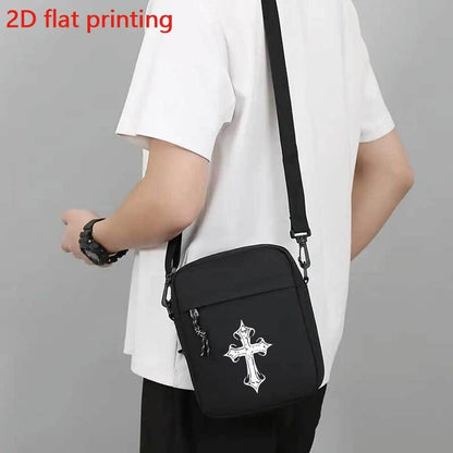 Jesus Cross Print Design Mini Shoulder Bags Men Women Lightweight Multifunctional Messenger Bag Male Daily Commute Crossbody Bag