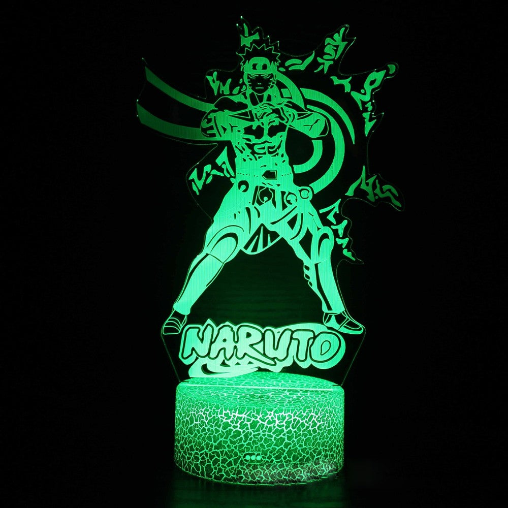 Anime Naruto Uzumaki LED Night Light Toys Akatsuki Kakashi Hatake Kid Bedroom Nightlight Itachi Uchiha 3D 7/16 colors Lamp Decor