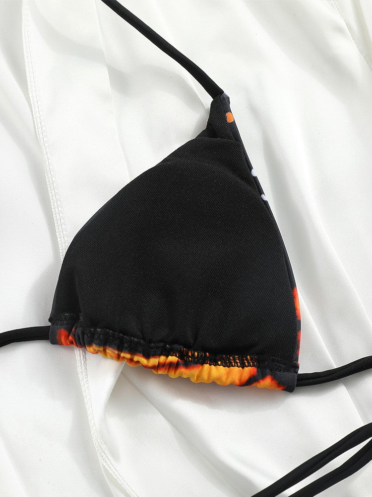 Sexy Swimwear Women Butterfly Bikinis Print Swimsuit Triagle Beachwear Bandage Bathing Suits Micro Biquini