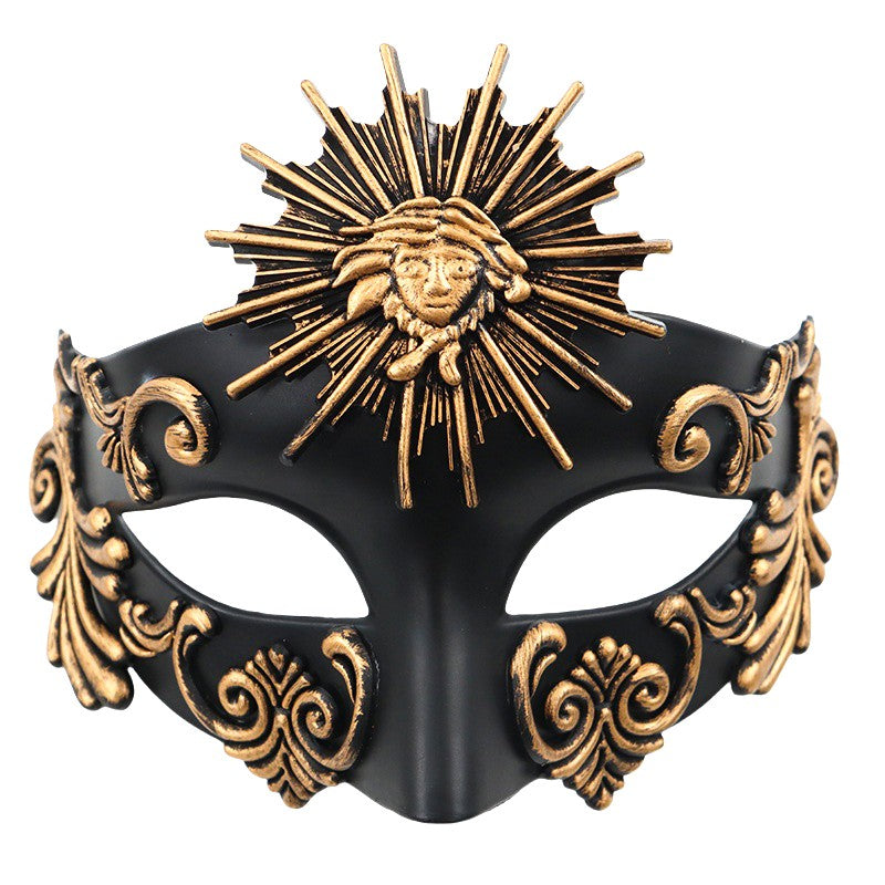 Roman Sun God Steampunk Phantom Masquerade Cosplay Mask Plastic Half Face Men Women Punk Carnival Halloween Props Dance Mask