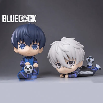 9cm Blue Lock Anime Figura Versão Q Nagi Seishirou Boneco de Ação Kawaii Isagi Yoichi Estatueta PVC Coleção Modelo Boneca Brinquedos