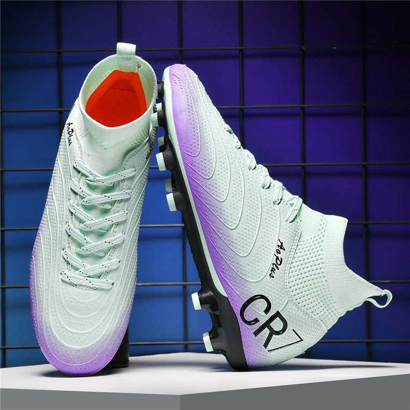 New Men Football Boots Cleats Soccer Shoes Adult Non Slip Outdoor Sport Boys Long Spikes Training Breathable Match Comfortable