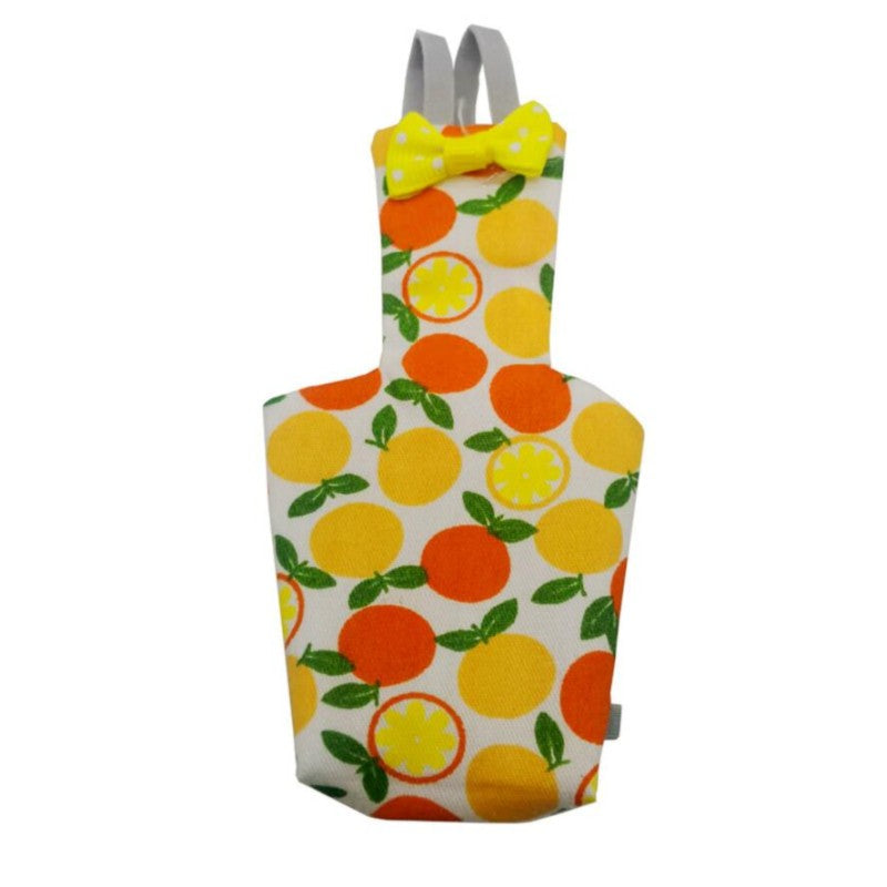 Fralda para Papagaio com Gravata Borboleta, Adorável, Colorida, Estampa de Frutas e Floral para Calopsitas, Pombos, Pássaros de Estimação Pequenos, Médios e Grandes, Roupa de Voo Lavável