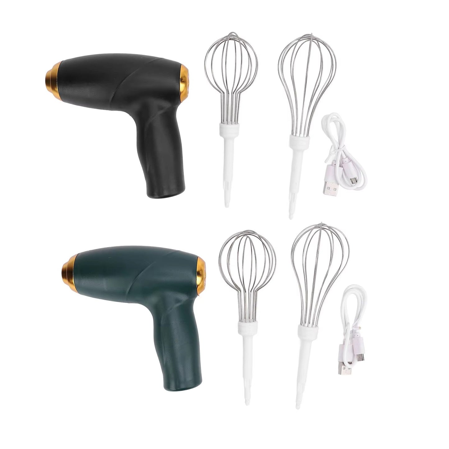Mini liquidificador portátil USB, batedor de ovos, cafeteira portátil, cremeira, espumador de leite, mixer de alimentos recarregável de 3 velocidades para cozinha