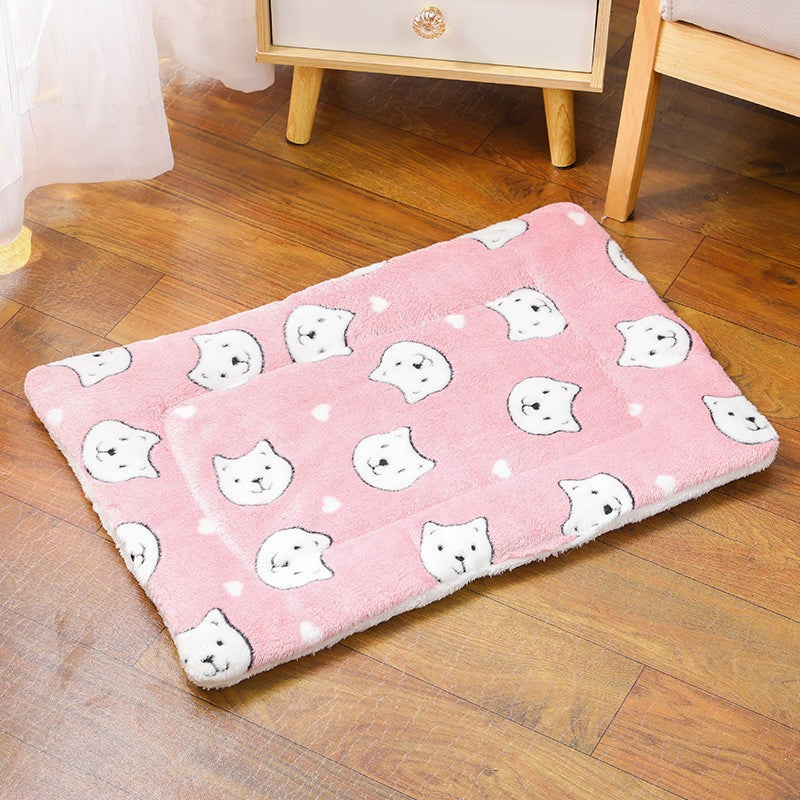 Tapete para Cães Pequenos Fofo, Dupla Face, Quente de Inverno, Sofá Cobertor para Gatos de Médio Porte, Almofada para Cama de Filhotes Macia, Acessórios para Cama de Animais de Estimação