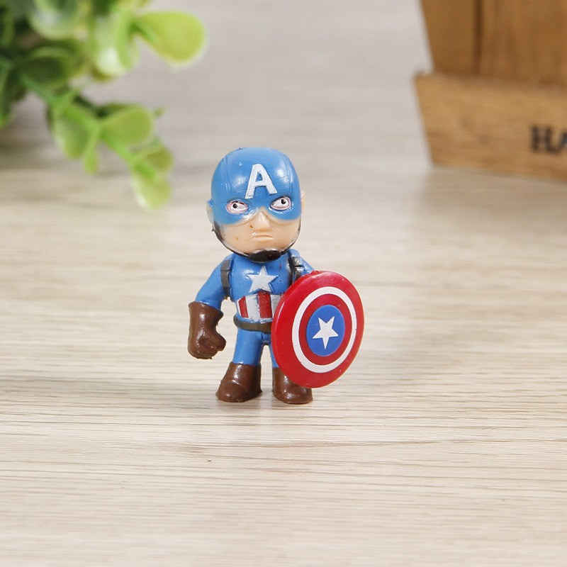 12 Pcs/Set New Q Avengers Mini Figures Hulk Thor Spider Man Action Figure Toys Superhero Model Toys For Children Christmas Gifts