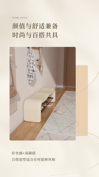stool can be sat at the door of the home shoe stool shoe rack is integrated wave entry stool enters the door