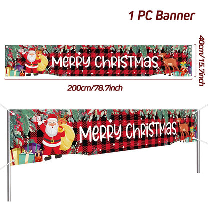 Christmas Outdoor Banner Merry Christmas Decorations For Home 2025 Outdoor Decor Xmas Navidad Noel Natal Happy New Year 2026