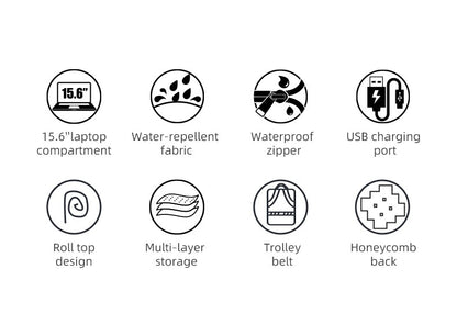 Heroic Knight Travel Backpack Woman Fashion Roll-Top Backpack Waterproof School Bag Large Capacity Business Men Laptop Backpack