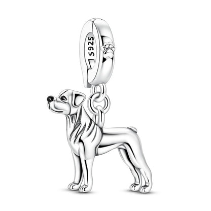 925 Sterling Silver Dog Charms French Bulldog Poodle German Shepherd Beagle Dachshund Pendants Fit Bracelets DIYJewelry Gift