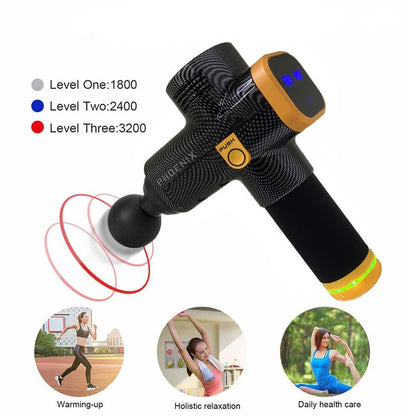 Phoenix A2 Massage Gun Relaxamento Muscular Massageador de Tecido Profundo Vibrador Dinâmico Costas Portátil de Mão Display Pistola de Fáscia Massagem