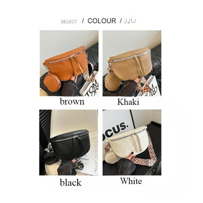 Luxury Genuine Leather Woman Chest Bag High Quality Cow Leather Women's Crossbody Bag With Small Purse Female Handbags Waist Bag