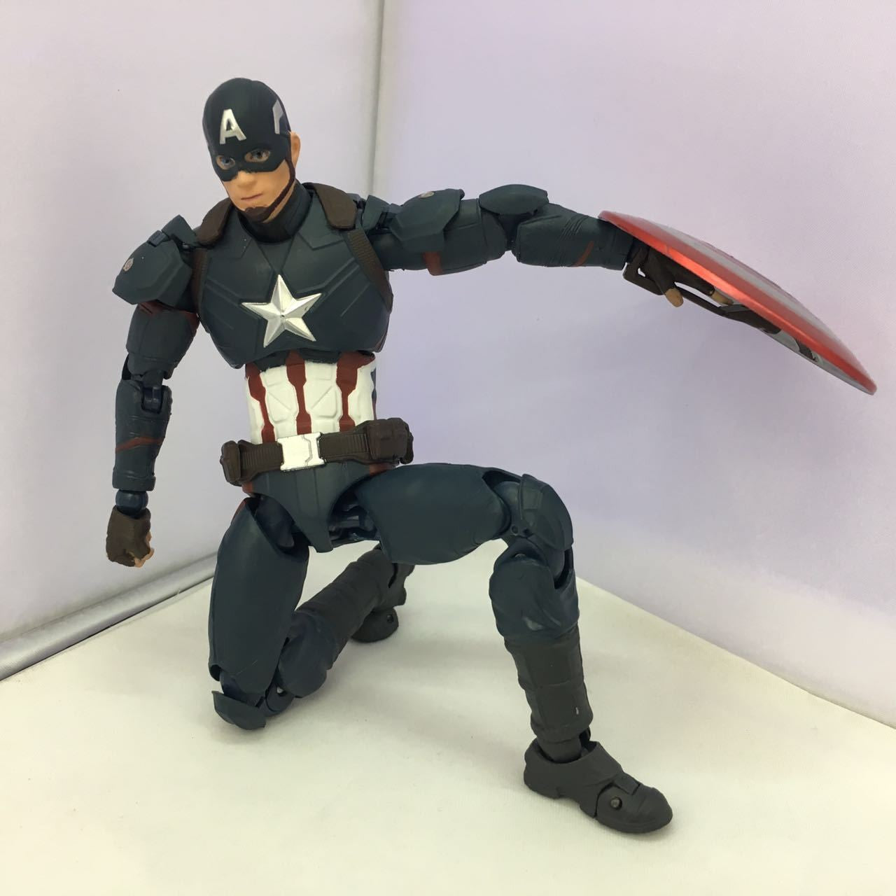 SHF Marvel Vingadores 4 Capitão América 3 Boneco de Ação de PVC Estátua Colecionável Modelo Brinquedo Presente de Ano Novo e Natal 15cm