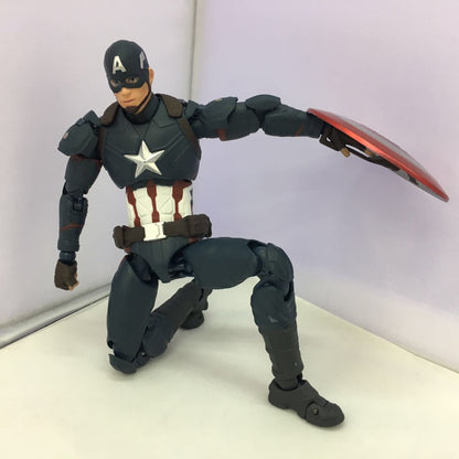 SHF Marvel Vingadores 4 Capitão América 3 Boneco de Ação de PVC Estátua Colecionável Modelo Brinquedo Presente de Ano Novo e Natal 15cm