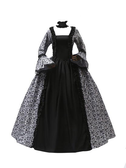 Cross border medieval Victorian retro elegant temperament versatile cosplay court dress fluffy dress cosplay Halloween performan