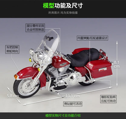 Maisto 1:18 Harley Road King 1999 FLHR Road King Imitação Liga Modelo de Motocicleta com Base Coleção de Presente de Brinquedo para Exibição
