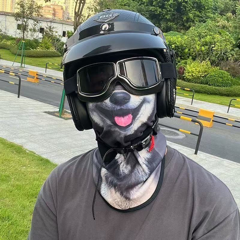 3d Printed Cats Dogs Design Full Face Mask Neck Protector Funny Cute Quick Dry Helmet Liner For Party Outdoor Windproof Masks