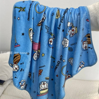 Desenho Animado Doraemon Cobertor de Flanela Macio Confortável Manta para Dormir Estilo Japonês Cobertor para Soneca Colcha para Quarto Menina Crianças