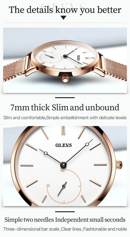 OLEVS Milanese Steel Band Quartz Women's Watch 5190