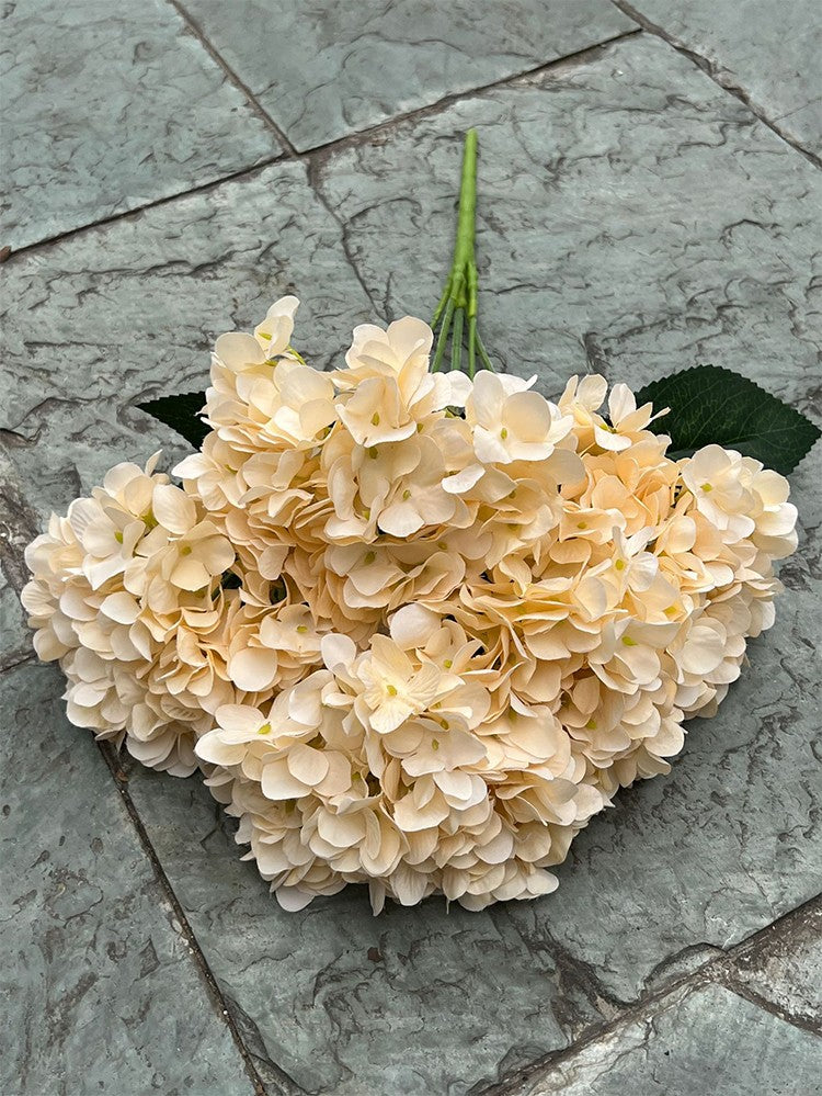 5 Heads Hydrangea Bouquet Silk Artificial Flowers for Party Wedding Living Room Decoration Accessories Home Decor Fake Flowers